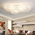 Miniatyrbilde 5 av 5: LED Taklampe Sirkel Ring Hvit Moderne 90cm Dimbar