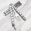 Miniatyrbilde 4 av 4: 1 stk Butterfly Bærbar Gaffel Trening Folding Bestikk