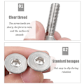 Pikkukuva 4 / 4: 40 kpl M6 x 20 mm Uppotettu Pää Hex-Kanta Ruuveja 304 Ruostumaton Teräs Ruuvi Pultti Hex-Kanta