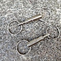 Miniatyrbillede 5 af 5: Hurtigudløsnings Split Spænde Dobbelt Ring Nøglering Nøglering Udendørs