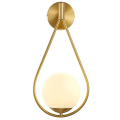 Miniatyrbilde 3 av 5: Vegglampe i nordisk stil, messing, postmoderne, stue, gang
