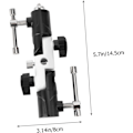 Miniatyrbilde 2 av 8: Justerbar U-formet lommelyktholder Seksjonslys Stativ Aluminium Legering Fotografitilbehør