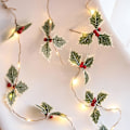 Miniatyrbild 2 av 5: Julröda Fruktblad Fairy String Lights 4.5m 50led Sol