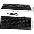 Miniatyrbillede 2 af 8: Gaming Tastatur og Mus Sæt USB Kablet Vandtæt Tastatur Ergonomisk Design Stor Håndstøtte