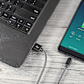 Pikkukuva 2 / 5: Universaali Micro USB -laturi punottu kaapeli MicroUSB TypeB