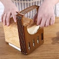 Miniatyrbilde 5 av 5: 2 stk Brødskjærer Brødmaskin Toast Bagel Brød Sandwich Slicer Kutter Sammenleggbar Og Justerbar Hjem
