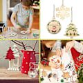 Miniatyrbillede 5 af 5: 50 stk. Julepynt til hjemmet - DIY Træskiver
