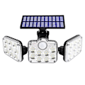 Miniatyrbild 1 av 5: LED Solcellslampa för Vägg 3 Huvuden Rörelsesensor