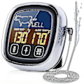Miniatyrbild 1 av 5: Digital Kötttermometer Kök, Stektermometer, Grilltermometer, Digital Termometer Med LCD-Timer, Temperaturgivare För Ugn Kött Ugn Mat
