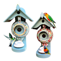 Miniatyrbillede 5 af 5: Fuglehus og Foderbræt, Kreativ Tekande Te Kop Design Væghængt Harpiks Ornament