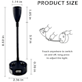 Pikkukuva 4 / 5: 12v-24v LED-lukuvalo, himmennettävä RV-lukulaite USB-laturilla, matkailuautoille, kuorma-autoille, perävaunuille, RV-sängyn vieressä, 2 kpl - musta - yuhao black