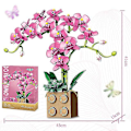Miniatyrbillede 1 af 5: Fomantic Blomsterfugl Paradisfugl Buket Rose Byggeklodser Legetøj DIY Pottet Illustration Feriegave