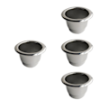 Miniatyrbilde 3 av 5: 4 stk. Rustfritt Stål Fyllbare Kaffe Kapsler Kaffe Filter Gjenbrukbare Kaffe Pod Gjenbrukbar Cafe