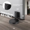 Miniatyrbilde 5 av 5: Dørstopper - Matt svart dørstopper - vindtett dørstopper i sinklegering - enkel å installere med 3M dobbelt-