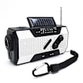 Miniatyrbilde 1 av 5: 4000mAh Powerbank Multifunksjonell Bærbar Radio FM AMWB Håndsveiv Sol Dynamo Lommelykt SOS Nød Værrradiomottaker White