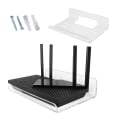 Miniatyrbillede 3 af 5: Akryl Router Vægbeslag Nem At Installere Flydende Router Dvd Afspiller Stativ Stativ Router Hylde Til