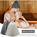 Miniatyrbild 3 av 5: Bastuhätt, 2 st Filtbastuhätt, Bastuhätt för Män och Kvinnor, Bastuaccessoarer Filtmössa Bastumössa Duschmössa för Bastubad Snowflake and Leaf