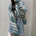Pikkukuva 5 / 5: Sininen ja valkoinen posliini crop top -shortsit joustavalla vyötäröllä