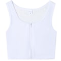 Miniatyrbillede 1 af 4: Kvindes Brystbinder Stærk Elastisk Bånd Tanktop Shapewear Åndbar Toppe Til Tomboy Trans Lesbisk White