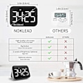 Miniatyrbillede 4 af 5: Køkken Timer Med Stor LED-Skærm Digital Timer Magnetisk Nedtælling Tidsmåler