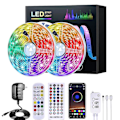 Miniatyrbillede 1 af 5: 5m RGB LED Strip Lys Musik Synkroniseret Vandtæt 5050