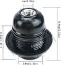 Miniatyrbilde 2 av 5: 4 stk E27 lyspæreholder, plast solid lyspæreholder, E27 lyspæreholder vintage lys