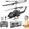 Miniatyrbillede 1 af 5: Elektrisk Fjernstyret Helikopter, 3,5 Kanaler 2,4 GHz Trådløs Fjernstyret Drone Helikopter, Mini RC Helikopter Med LED Lys, En-Knap Start/Landing Black