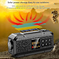 Miniatyrbillede 3 af 5: Udendørs Camping Nødradio Solenergi Håndsving Dynamo Radio Bt5.0/fm/am/noaa 2000mah Telefonoplader Powerk Lommelygte Sos BT5.0 Red