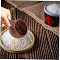 Miniatyrbilde 7 av 8: Elegant japansk teseremoni skje, ergonomisk håndtak, tresleiv for suppe, multifunksjonell vannøse