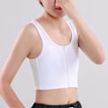 Miniatyrbillede 2 af 4: Kvindes Brystbinder Stærk Elastisk Bånd Tanktop Shapewear Åndbar Toppe Til Tomboy Trans Lesbisk White