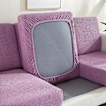 Miniatyrbild 1 av 5: Ren Färg Tjock Elastisk Soffaöverdrag Modern Minimalistisk Soffa pink purple