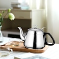 Miniatyrbilde 4 av 5: 1,5l Sølv Tekanne Rustfritt Stål Teinfuser Filter Metall