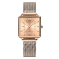 Miniatyrbillede 1 af 4: Japansk Urværk Kvinde Firkantet Student Trendy Kvarts Dameur 1082 black face rose gold