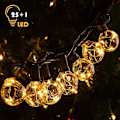 Miniatyrbillede 2 af 5: Solcelle Globe Lysstreng 7.62m 25ft G40 Pærer 25LEDs Terrasse