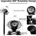 Miniatyrbilde 2 av 4: 2-pakks undervanns RGB LED-lys, 360 justerbare fontene julelys, IP68 vanntett landskapslys