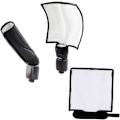 Miniatyrbillede 1 af 8: 2 Pak Dslr Kamera Tilbehør Flash Diffuser Lys Reflektor Softbox Sølv til Studio og