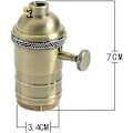Miniatyrbilde 2 av 4: Antikk Messing Lampehenger Bryter E27 Hengelampe