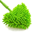 Pikkukuva 2 / 5: Kolmion muotoinen Lazy Mop teleskooppivarsi ikkunoiden puhdistukseen, chenille-mikrokuitu, vedenimevä pölymop, mini Lazy Mop katon harja (1 setti, vihreä)