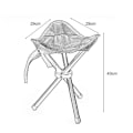 Miniatyrbilde 5 av 5: Outad sammenleggbar turtripod-krakk for utendørs camping og fiske