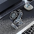 Miniatyrbillede 3 af 4: Urrem til Garmin Tactix 7 Pro/fenix 7x/6x Pro, 26mm 5-leds titanium stål urrem Black
