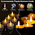 Miniatyrbild 4 av 5: 12 LED-ljus, Flammlösa LED-ljus, Realistiska Påskblinkande Batteridrivna Elektriska LED-ljus