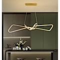 Miniatyrbilde 4 av 5: 80cm LED Hengelampe Nordisk Svart Gull Øy Spisestue