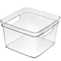 Miniatyrbillede 1 af 5: Klar Plast Opbevaringskasse Med Håndtag Skab Hjem Organiser