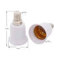Miniatyrbillede 2 af 5: 120 Lysbase LED Lampeholder E14 Til E27 Adapter E14-e27 Sokkelbase (Hvid) (2 stk)