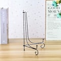 Miniatyrbillede 4 af 5: 2 Pak Iron Display Stativ, Sort Jern Staffeli Plade Display Fotoholder Stativ, Viser Billedrammer, Dekorative Tallerkener, Tablets Og Kunst 4 Tommer 10 inch