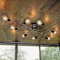 Miniatyrbilde 1 av 5: Moderne Chandelier Taklamper Svart 8 E27 For Stue Soverom Restaurant Cafe (uten Pærer)