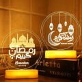 Miniatyrbilde 2 av 5: Ramadan Eid nattlys Mubarak måneslottlampe Islamsk