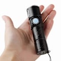 Miniatyrbilde 2 av 3: USB Mini Lommelykt Aluminium Legering Lommelykt LED Sterkt Lys Oppladbar Lommelykt Black