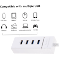 Miniatyrbild 5 av 8: USB 3.0 Hub 4 Extra Portar Splitter Adapter Multifunktionell Kabel Vit Snabb Dataöverföring
