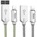 Miniatyrbild 3 av 5: Hoco U10 Laddad Data Kabel med Reflekterande Stickad Yta i Zink-Legering för iOS